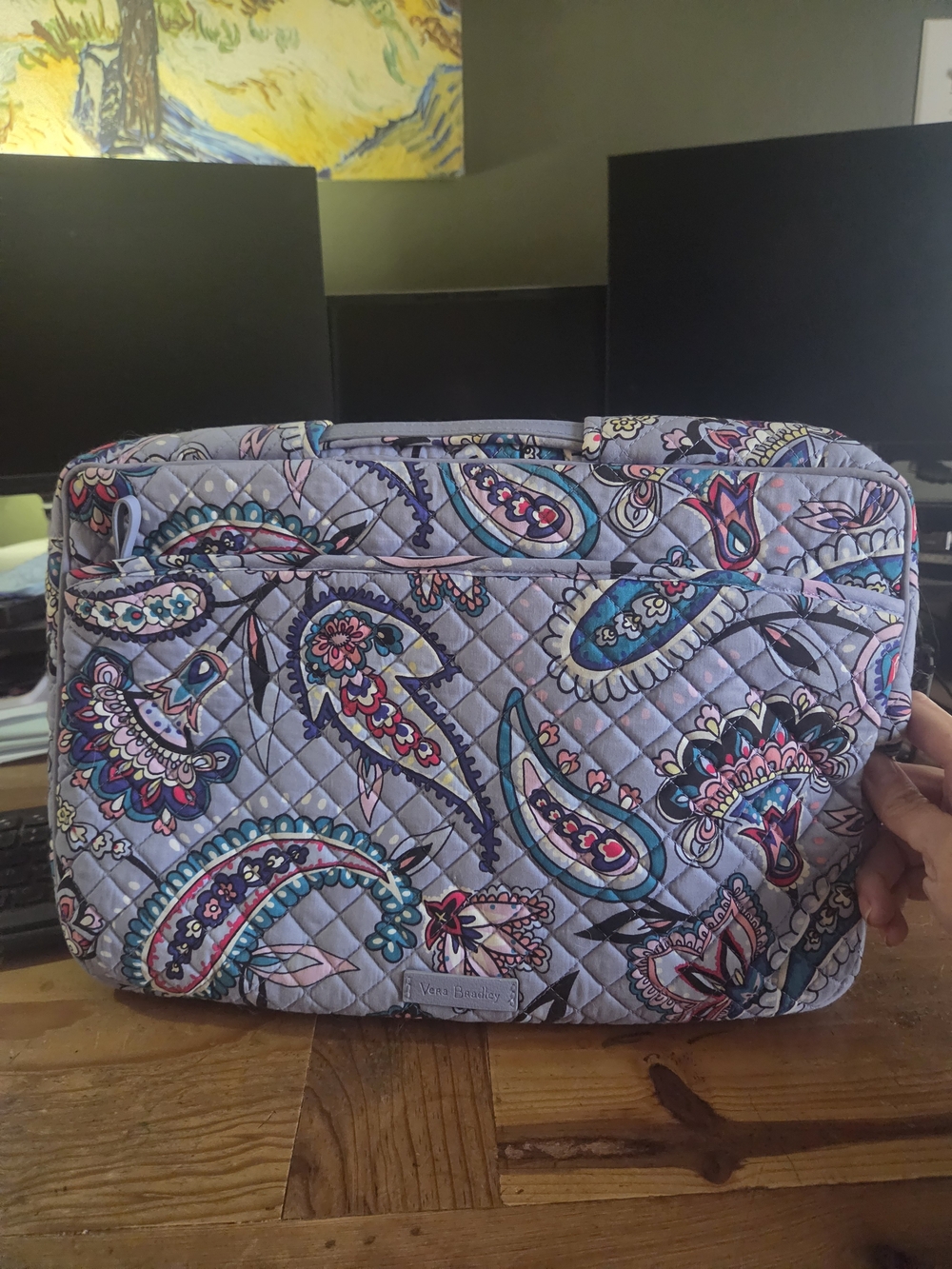 Vera Bradley Quilted Paisley Laptop Sleeve - Lavender Multi